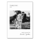 Photo minimaliste moderne | Carte de numéro de tab (Par défaut)