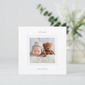 Photo minimaliste moderne Faire-part de naissance (Debout devant)