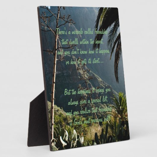 Photo Miracle de l'amitié Poem Plaque (Côté)