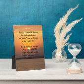 Photo Miracle de l'amitié Poem Plaque (Côté)