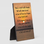 Photo Miracle de l'amitié Poem Plaque (Côté)