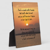 Photo Miracle de l'amitié Poem Plaque (Côté)