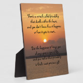 Photo Miracle de l'amitié Poem Plaque (Côté)