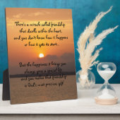 Photo Miracle de l'amitié Poem Plaque (Côté)