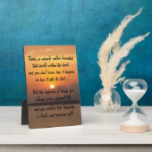 Photo Miracle de l'amitié Sunset Poem Plaque (Côté)