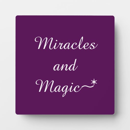 Photo Miracles et Plaque magique (Devant)