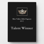 Photo Miss America style Awards Plaque (Devant)