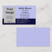 Photo Modèle de carte de visite Blank Navy (Devant / Derrière)