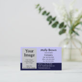 Photo Modèle de carte de visite Blank Navy (Debout devant)