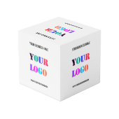 Photo Modèle de cube promotionnel avec texte de logo d'e (Angle arrière)