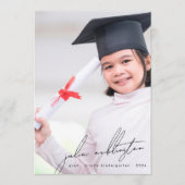 Photo Modèle unique Carte de Graduation du jardin (Devant)