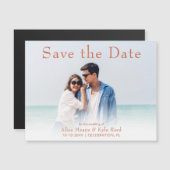 Photo Modern Enregistrer la Date Annonce Magnet (Devant / Derrière)