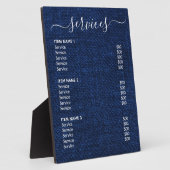 Photo Modern Professional Business Price List Plaque (Côté)