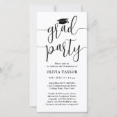 Photo & Modern Script Graduation Party Invitation (Devant)