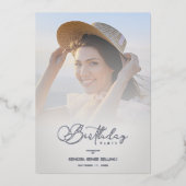 Photo Modern Transparency Overlay Vellum Effect Folie Uitnodiging (Voorkant)