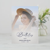 Photo Modern Transparency Overlay Vellum Effect Folie Uitnodiging (Staand Voorkant)