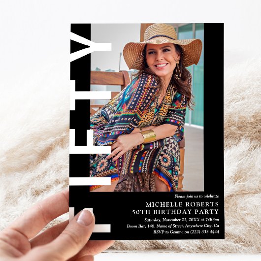 Photo moderne 50th Birthday Party Invitation