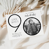 Photo moderne 90e anniversaire Invitation