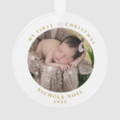 Photo moderne à deux côtés Mon premier flocon de N (dos)