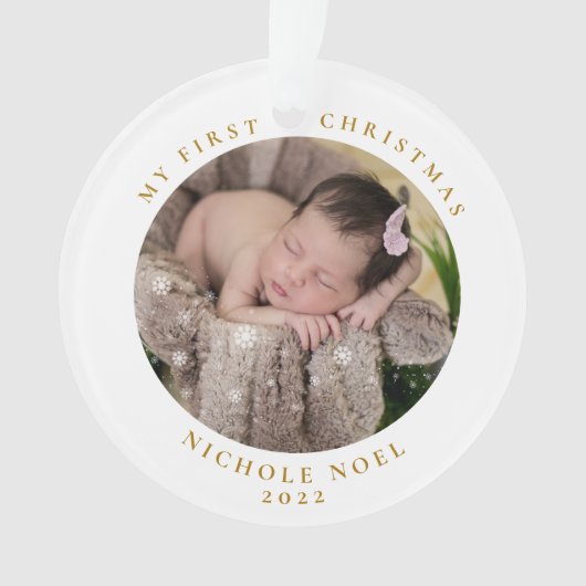 Photo moderne à deux côtés Mon premier flocon de N (devant)