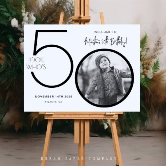 Photo moderne Affiche de bienvenue 50e anniversair