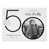 Photo moderne Affiche de bienvenue 50e anniversair (Devant)