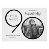 Photo moderne Affiche de bienvenue d'anniversaire  (Devant)