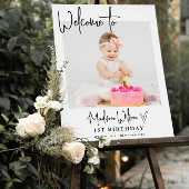 Photo moderne Affiche de bienvenue d'anniversaire
