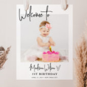 Photo moderne Affiche de bienvenue d'anniversaire