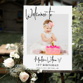 Photo moderne Affiche de bienvenue d'anniversaire
