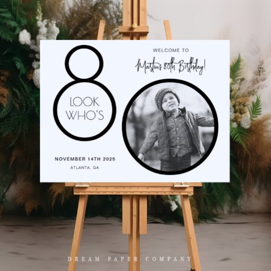 Photo moderne Affiche de bienvenue d'anniversaire