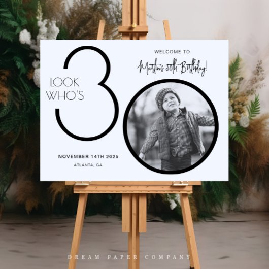 Photo moderne Affiche de bienvenue de 30e annivers