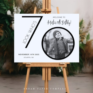 Photo moderne Affiche de bienvenue de 70e annivers