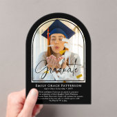 Photo Moderne Arch Script Graduation Faire-part (In situ (ordinateur de poche))