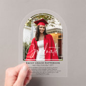 Photo Moderne Arch Script Graduation Faire-part (In situ (ordinateur de poche))