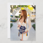 Photo Moderne Arch Script Graduation Faire-part (Dos)