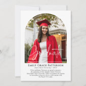 Photo Moderne Arch Script Graduation Faire-part (Devant)
