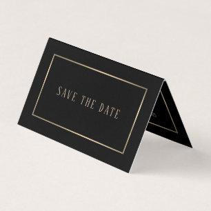 Photo moderne Black & Gold Enregistrer la carte Da