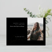 Photo moderne Black Graduate Foil Faire-part (Debout devant)