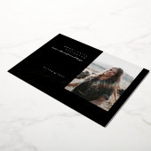 Photo moderne Black Graduate Foil Faire-part (Rotation)