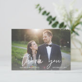 Photo Moderne Calligraphie 3 Carte de remerciement (Debout devant)
