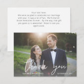 Photo Moderne Calligraphie 3 Carte de remerciement (Devant / Derrière)