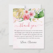 Photo moderne Carte Baby shower florale tropicale (Devant)