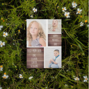 Photo moderne Collage Carte de la fête des mères