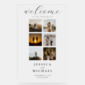 Photo moderne Collage Elégant Mariage Bienvenue (Recto)