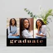 Photo moderne Collage Faire-part de graduation Foi (Debout devant)