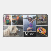 Photo moderne Collage Famille Nom Monogramme (Recto)