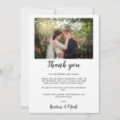 Photo moderne Collage Mariage Merci (Dos)