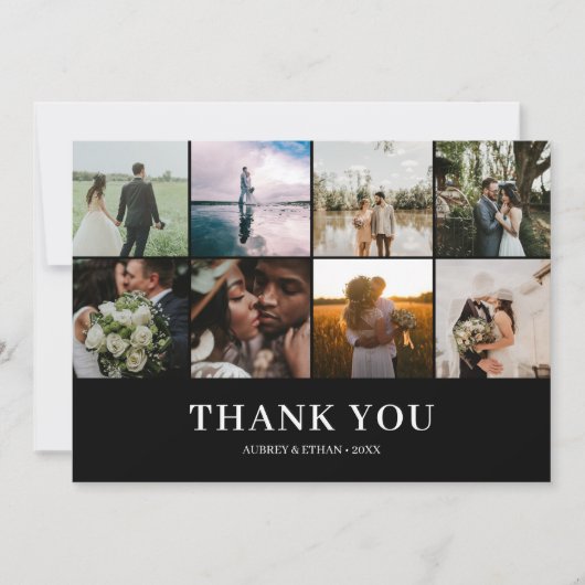 Photo moderne Collage Mariage Merci (Devant)