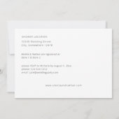 Photo moderne Couples Douche Invitation (Dos)